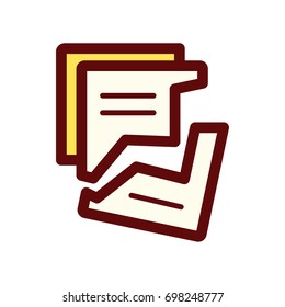 office two torn paper cartoon styles icon