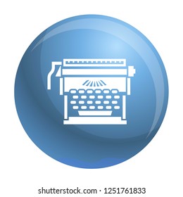 Office typewriter icon. Simple illustration of office typewriter vector icon for web design isolated on white background