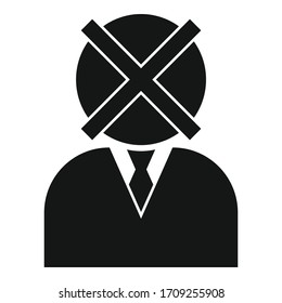 Office unemployed man icon. Simple illustration of office unemployed man vector icon for web design isolated on white background