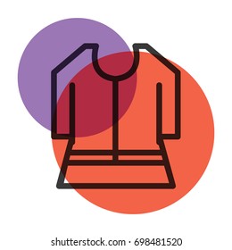 Office uniform vector icon color mark