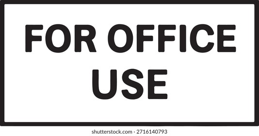 For Office Use Stamp Icon Vector Isolated on White Background