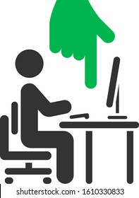Office use vector icon. Flat Office use symbol is isolated on a white background.