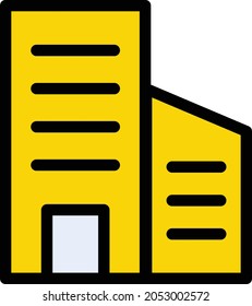 icono de línea de color de vector de oficina