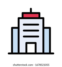 office vector flat color icon 
