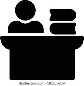 office vector glyph  flat icon