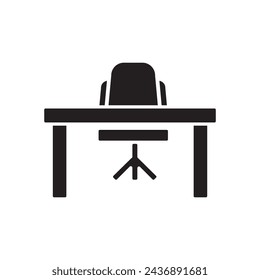 icono del vector de la oficina, ilustración simple plana de la silla sobre fondo blanco..eps
