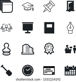 Office Vector Icon Set Such As: High, Image, Government, Pen, Traffic, Textbook, Diploma, Perspective, Approval, Police, Pack, Academic, Box, School, Honor, Targeting, Learning, Training, Empty