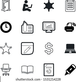 office vector icon set such as: people, encyclopedia, usd, armchair, child, manager, dictionary, mirror, seat, currency, profit, book, call, figure, finance, adult, decoration, checklist, tool