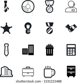 office vector icon set such as: icons, metal, garbage, energy, light, document, sheriff, waste, headset, maths, electrical, mocha, commerce, art, beverage, bin, electricity, pie, baggage, power