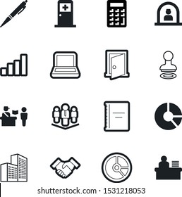 Office Vector Icon Set Such As: Menu, Job, Mark, Handle, Buildings, Service, Document, Staff, Doctor, Internet, Customs, Group, Pen, Occupation, Identity, Textbook, Directory, Grow, Hands, Corporate