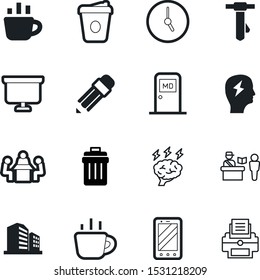 office vector icon set such as: suit, service, printer, border, waste, police, start, rubbish, basket, text, check, customs, clinic, contact, pictogram, app, officer, deadline, teamwork, necktie