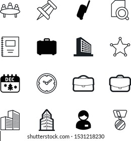 office vector icon set such as: lens, star, ribbon, file, clock, meeting, open, tool, medal, countdown, round, search, attachment, persona, winter, conference, documents, officer, workplace