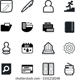 office vector icon set such as: searching, printer, copiers, spiral, smart, mechanical, ladder, climbing, search, profile, christmas, step, ambition, airport, approve, winter, network, cog, sheet