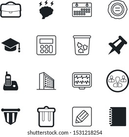 office vector icon set such as: corporate, construction, open, accounting, calculator, academic, set, silhouette, calculation, lock, financial, educate, estate, drawing, commerce, math, graduate