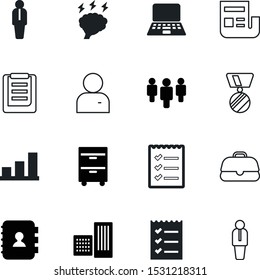 office vector icon set such as: a, tool, win, clipboard, government, arrow, employee, portfolio, contacts, start, syllabus, trophy, buildings, finance, men, baggage, chart, directory, brain, case