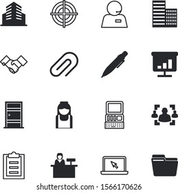 office vector icon set such as: diagram, accessory, email, archive, objective, property, cute, uniform, sales, dart, circle, hr, employer, friendship, shaking, enter, finance, folders, keyboard