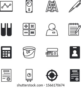 office vector icon set such as: market, encyclopedia, game, latte, mechanical, post, close, coach, competition, graph, hot, photo, credit, arrow, sales, data, woman, avatar, badge, machine, chart