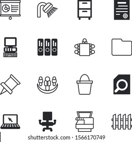 office vector icon set such as: photocopy, cute, contract, electronic, copy, write, workplace, index, push, clip, trashcan, secure, license, diagram, learning, businesswoman, education, retro, book