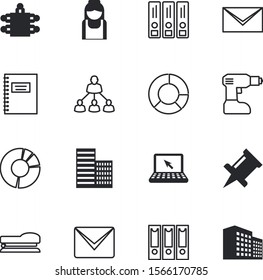 office vector icon set such as: open, prick, desktop, spiral, social, square, single, cover, handy, personal, stapling, isometric, silhouette, doctor, pin, teamwork, human, notepad, table, character