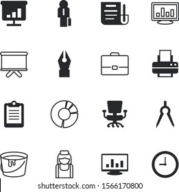 office vector icon set such as: empty, teacher, frame, physician, check, profession, man, lease, health, sit, economy, exchange, speaker, tick, interior, boss, nobody, blueprint, chair, engineer