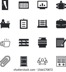 office vector icon set such as: binder, commerce, seal, set, fix, devices, clerk, law, screen, presentation, appliance, e-mail, month, appointment, responsive, baggage, media, deal, medical