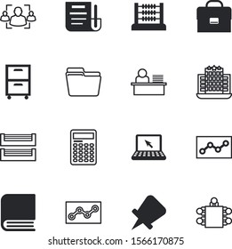 office vector icon set such as: creative, stamp, government, pc, binder, filling, connection, contract, real, read, filing, residential, traditional, building, front, town, empty, coffee, leader