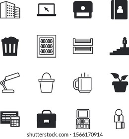 office vector icon set such as: winning, potted, day, goals, mail, warehouse, accountant, busy, floppy, verification, validation, isometric, repair, toy, reminder, agreement, event, food, red