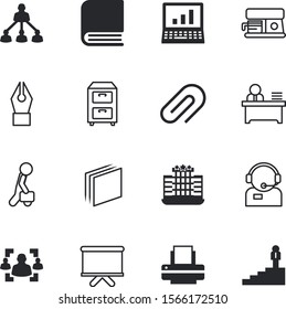 office vector icon set such as: knowledge, letter, stick, colorful, archive, graph, copy, empty, stair, cover, printout, post, isometric, up, innovation, goal, supplies, luxury, drink, achievement