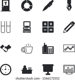 office vector icon set such as: contact, whiteboard, ball, speak, together, diary, part, scheme, three, step, clerk, agreement, accounting, single, contract, 4, responsive, knowledge, home, app