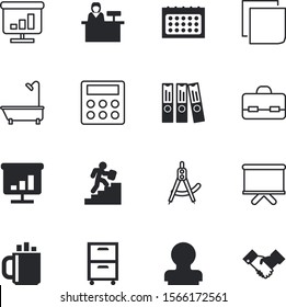 office vector icon set such as: food, order, up, digital, search, check, suit, approved, instrument, pattern, travel, bucket, modern, partnership, cabinet, case, flipchart, room, blackboard, greeting