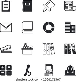 office vector icon set such as: secretary, act, summer, front, law, view, drawing, crt, stapling, processes, couple, stationery, checkbox, property, contract, post, district, spiral, clip, customer