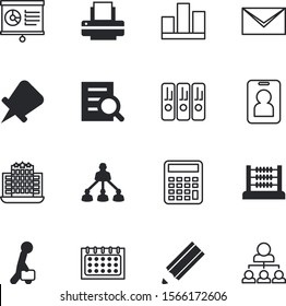 office vector icon set such as: apartment, card, view, presentation, statistic, profile, schedule, creativity, suit, id, attach, staff, communication, busy, mathematical, storage, shop, government
