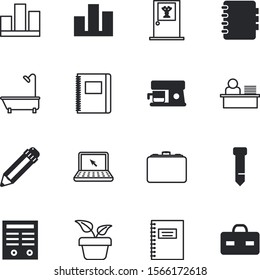 office vector icon set such as: houseplant, medical, container, career, deal, purple, conservation, laboratory, decoration, creativity, signature, kitchen, clothing, pills, nature, clerk, cafe, metal