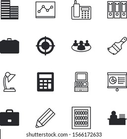 office vector icon set such as: paper, pencil, cute, furniture, objective, competition, ring, mathematical, planning, bulb, wireless, space, construction, interior, reading, idea, teamwork, flip