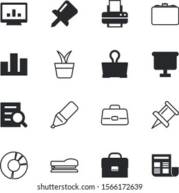 office vector icon set such as: desk, list, seo, loupe, seminar, lease, pc, secretary, exam, person, documents, increase, form, step, communication, magnify, stand, collection, pencil, loan, act