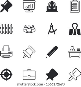 office vector icon set such as: book, game, goal, clerk, machine, device, focus, view, exam, copy, open, calendar, presentation, briefcase, accuracy, eraser, architect, survey, urban, ring, teamwork