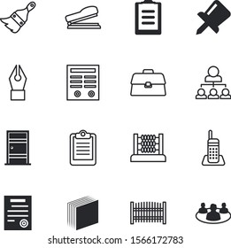 office vector icon set such as: rounded, pencil, yellow, contact, professional, repair, doorway, leadership, educational, medical, conceptual, learn, community, structure, call, count, supply