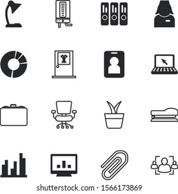 office vector icon set such as: instrument, statistic, circular, directory, comfortable, contact, science, blossom, personnel, notebook, recipe, pills, elements, round, folder, tag, ward, shape