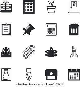 office vector icon set such as: door, clip, telecommunication, bucket, pencil, appointment, icons, grunge, art, warehouse, stationery, day, push, security, bead, checkmark, blank, tag, appliance