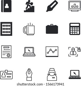 office vector icon set such as: achievement, employer, portfolio, simple, resume, id, drink, hire, photo, tactic, security, line, scale, shop, food, silhouette, luxury, man, learn, pencil, search
