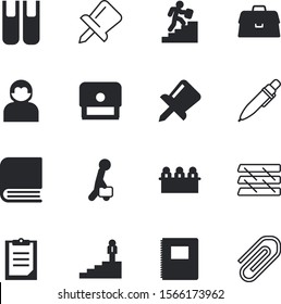 office vector icon set such as: survey, front, yellow, student, supplies, view, directors, information, pencil, credit, head, validate, mark, profile, presentation, info, appliance, rubber