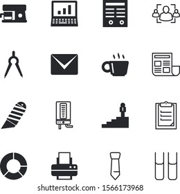 office vector icon set such as: signing, mathematics, dangerous, magnifying, engineer, address, formal, colorl, mocha, food, pc, line, sector, study, lawyer, San Francisco, mailing, three, glass