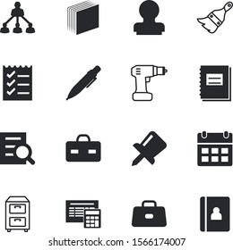 office vector icon set such as: painting, administrative, metallic, site, catalog, collection, notepaper, text, organizational, square, take, lupe, pencil, filling, taking, optical, icons, hierarchy
