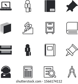 office vector icon set such as: circle, goal, frame, pc, marketing, isometric, feedback, archive, plan, read, text, architecture, successful, stationery, number, path, headset, ladder, holding, help