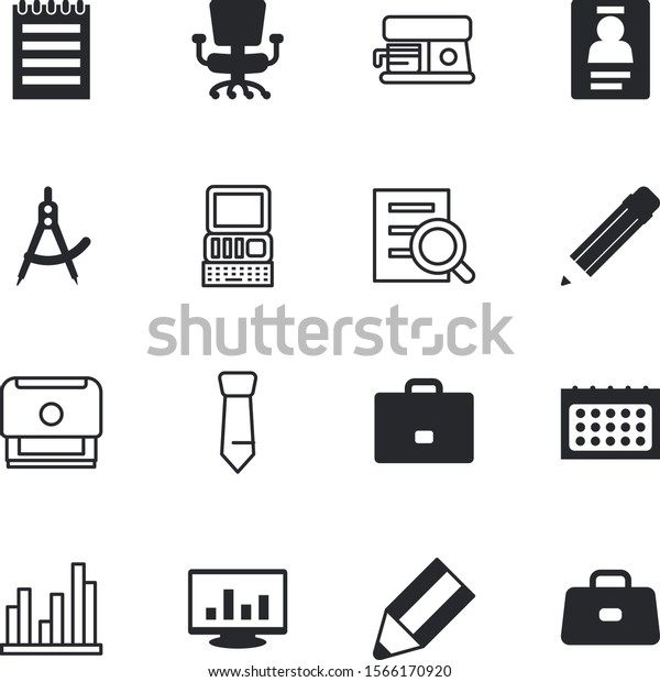 office vector icon set such as: latte,\
furniture, guest, name, eraser, date, subject, meeting, frame,\
architecture, report, medicine, department, drink, engineer,\
holiday, electronic,\
breakfast