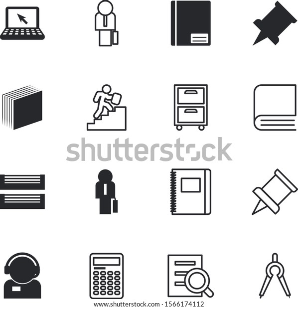 office vector icon set such as: circle, goal, frame,\
pc, marketing, isometric, feedback, archive, plan, read, text,\
architecture, successful, stationery, number, path, headset,\
ladder, holding, help