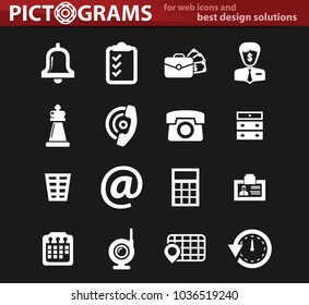 Office vector icons for user interface design