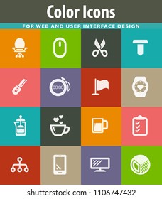 Office vector icons for user interface design