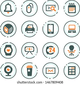 Office vector icons for user interface design