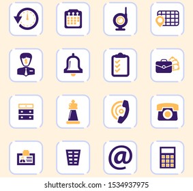 Office vector icons for user interface design
